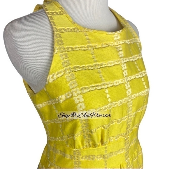 J.Crew Collection yellow buttercup silk/cotton sleeveless dress *shop@iamwarrior - Picture 3 of 10
